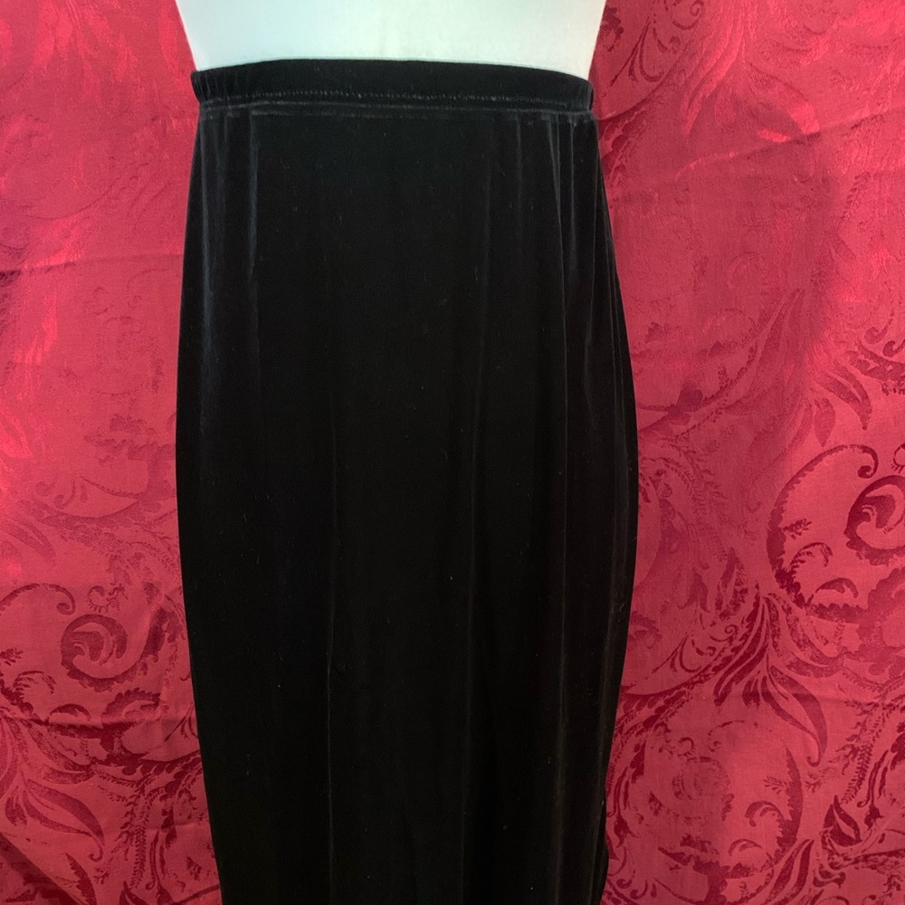 Black Velvet Maxi Skirt